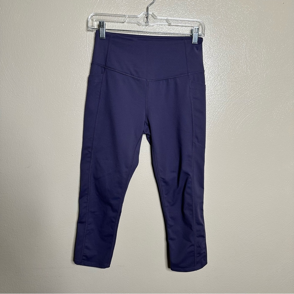 Zella Gray Ankle Cropped Side Pockets Size Small